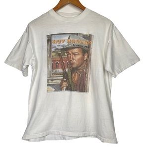 Roy Rogers 1995 Oneita Boys Large White Short Sleeve Tee Shirt